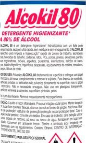 Alcokil 80 higienizante com 80% de álcool 500Ml