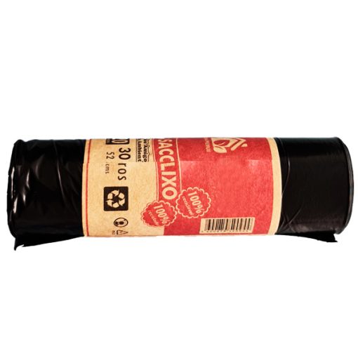 Saco para lixo preto  30 Lt. rolo de 20 sacos.