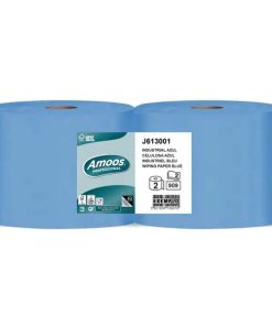 Rolo Industrial azul 100% pura celulose 300 mt